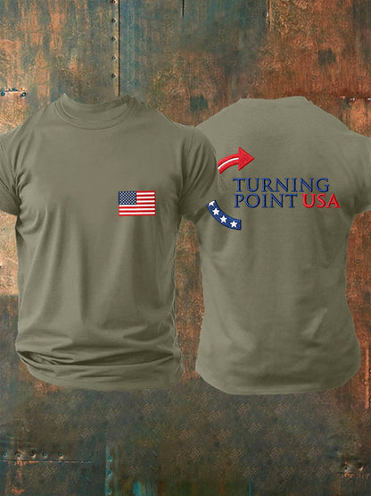 Men's Charlie Kirk Turning Point USA Trump Commemorative T-Shirt