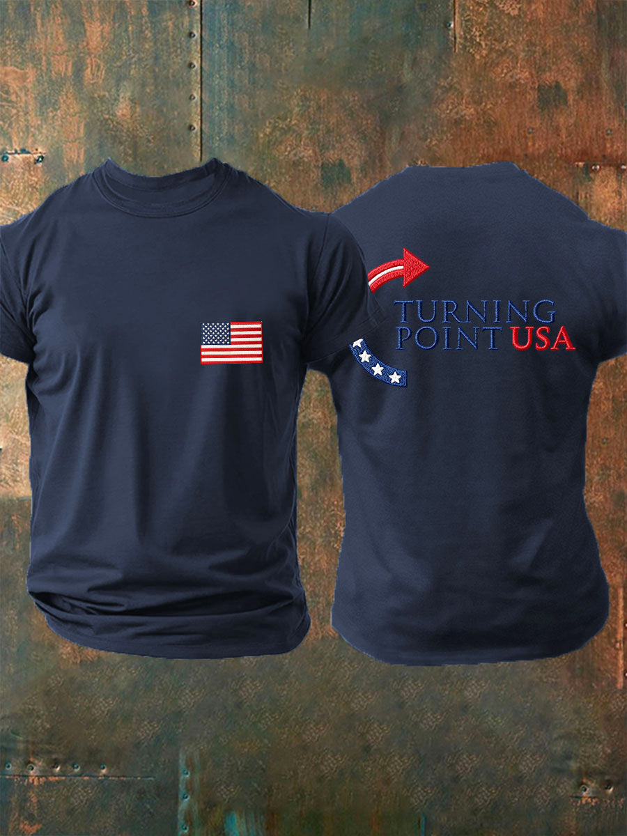 Men's Charlie Kirk Turning Point USA Trump Commemorative T-Shirt