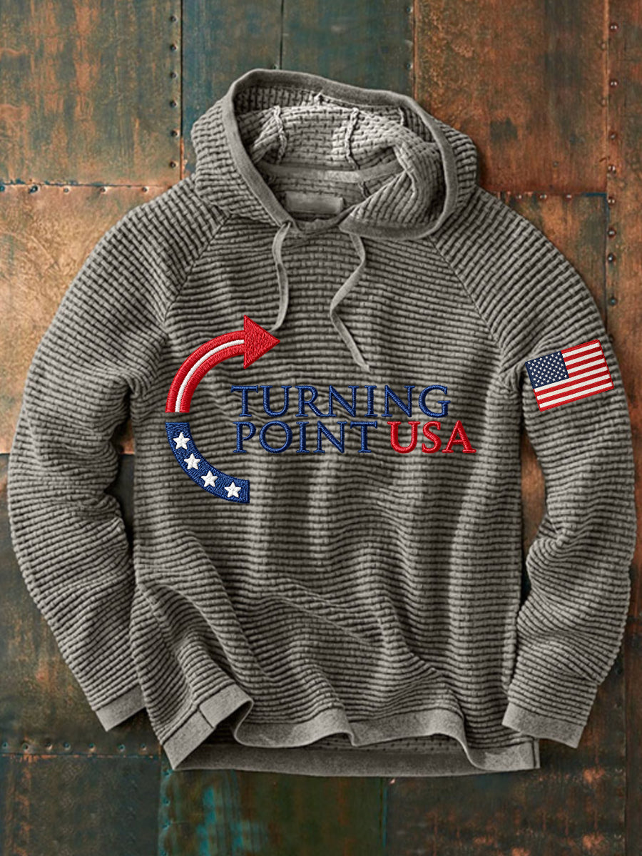 Men's Charlie Kirk Turning Point USA Trump Commemorative  Hoodie