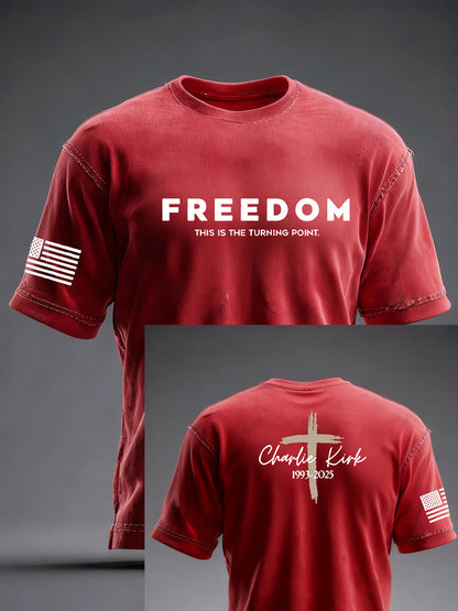 Men's Freedom Is Not Free R.I.P Charlie Kirk Short Sleeve T-shirt