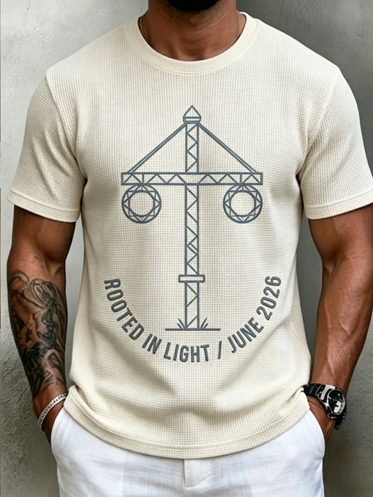 Men's Vintage Swedish Midsummer Maypole Waffle Short-Sleeve T-Shirt