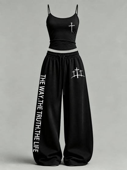 Women's 'The Way The Truth The Life' Printed Casual Set