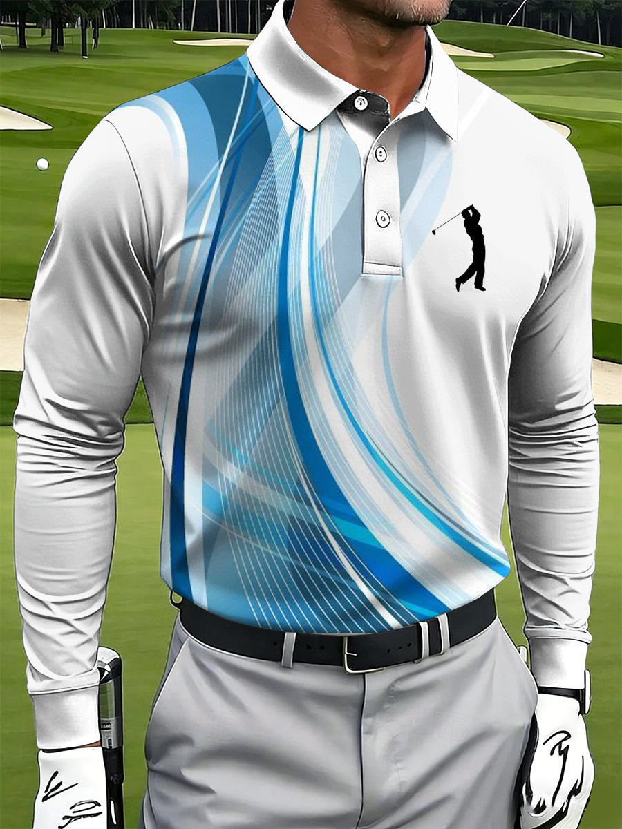 Men's Business-style Long-Sleeved Polo Shirt