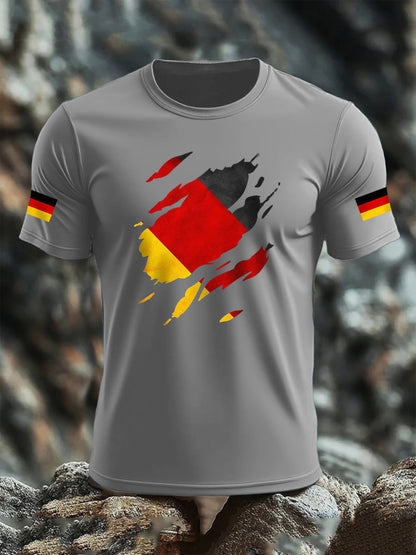 Men's Deutschland Flag Print Cotton short-sleeved T-shirt