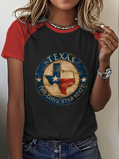 Women's Texas West Round Neck Short Sleeve T-shirt