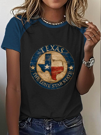 Women's Texas West Round Neck Short Sleeve T-shirt