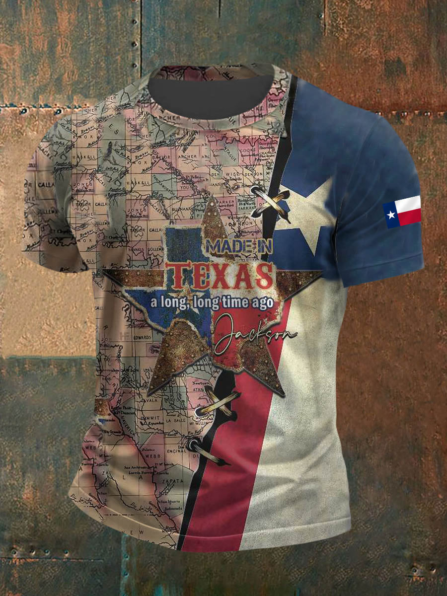 Men's Texas Strong Short Sleeves Printed T-shirt
