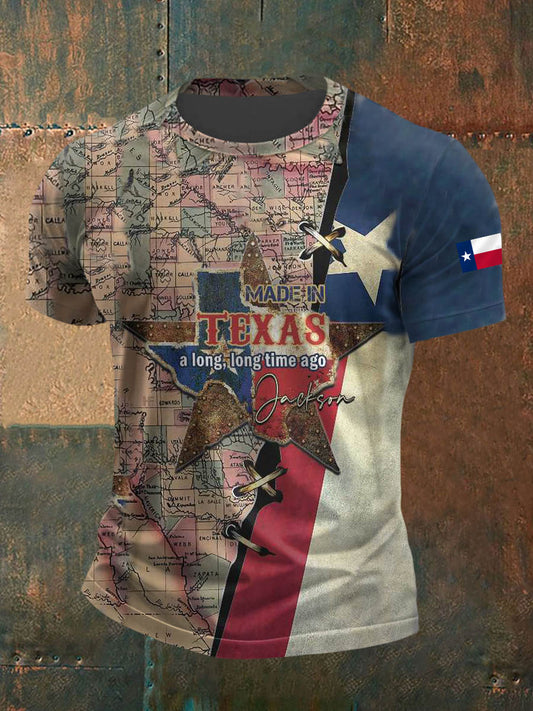 Men's Texas Strong Short Sleeves Printed T-shirt