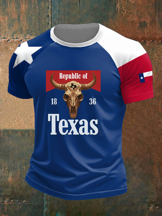 Men's Texas West Short Sleeves Printed T-shirt