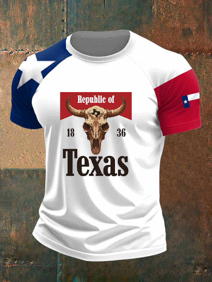 Men's Texas West Short Sleeves Printed T-shirt