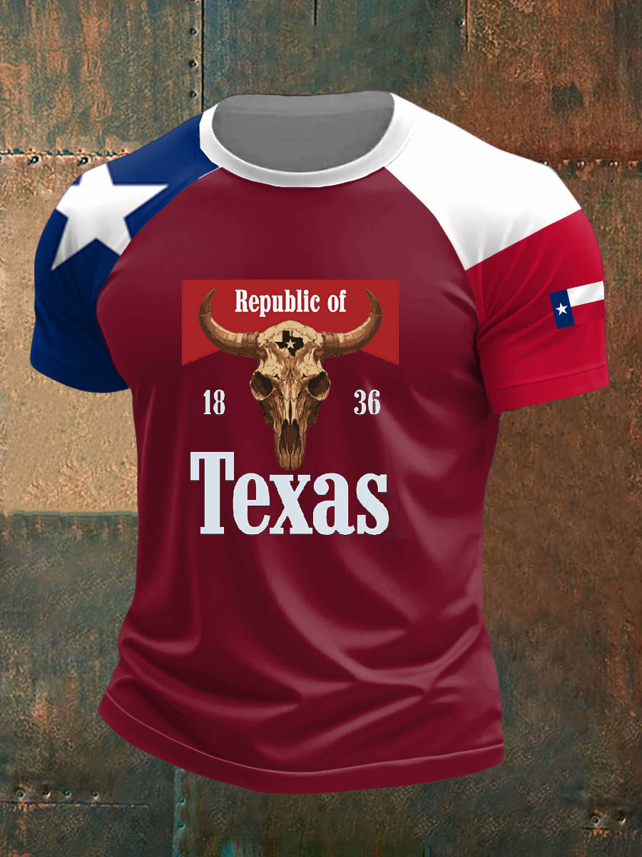 Men's Texas West Short Sleeves Printed T-shirt
