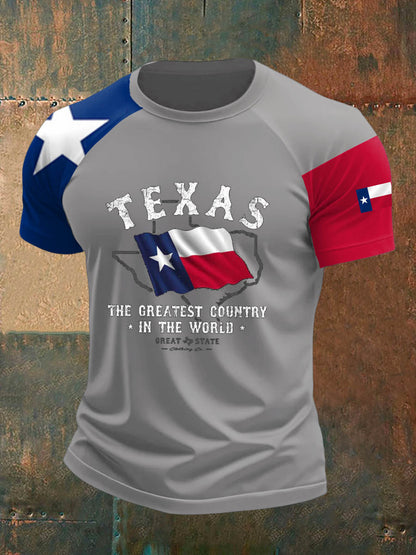 Men's Texas West Short Sleeves Printed T-shirt