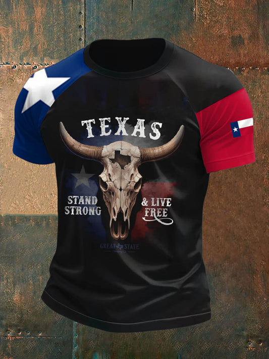 Men's Texas West Short Sleeves Printed T-shirt