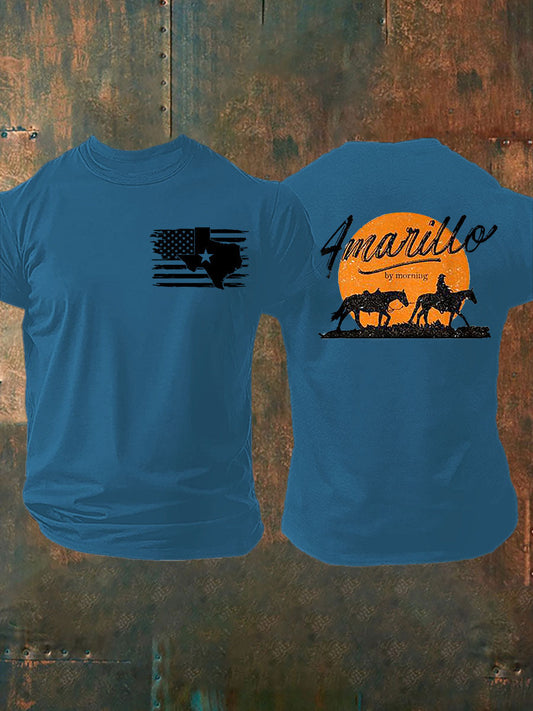 Men's Texas Amarillo By Morning Printed T-shirt