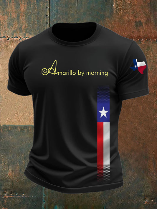 Men's Amarillo By Morning  Texas Print short sleeves t-shirt