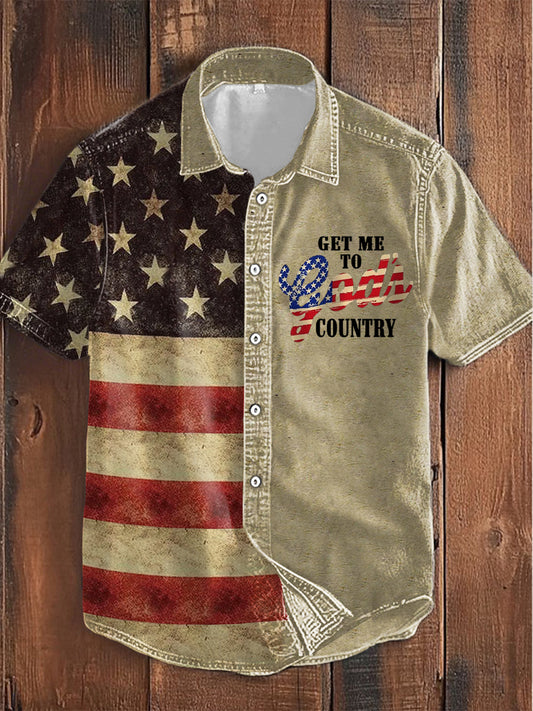 Men's Get Me To God’s Country Short-sleeved Shirt