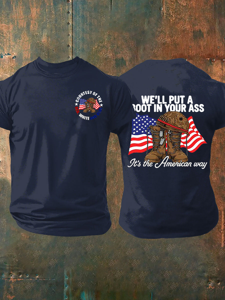 Men's We'll Put A Boot In Your Ass Short-sleeved T-shirt