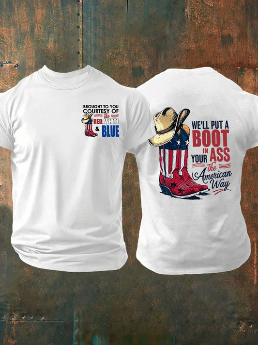 Men's We'll Put A Boot In Your Ass Short-sleeved T-shirt