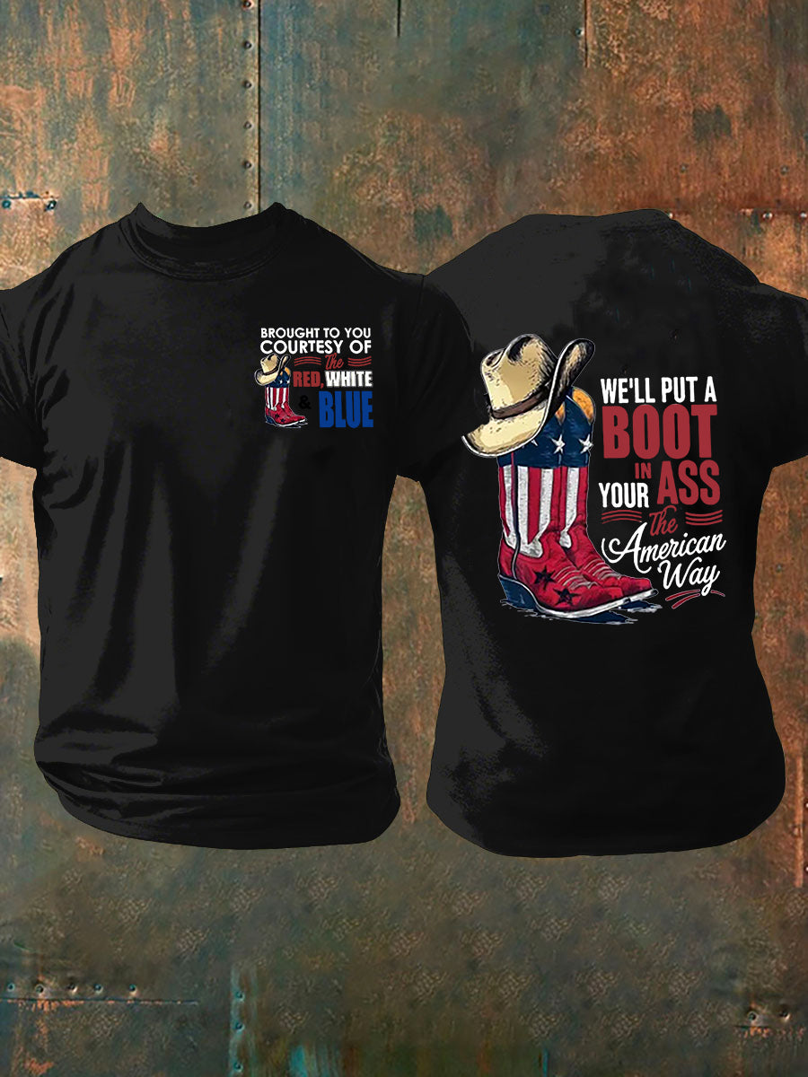 Men's We'll Put A Boot In Your Ass Short-sleeved T-shirt