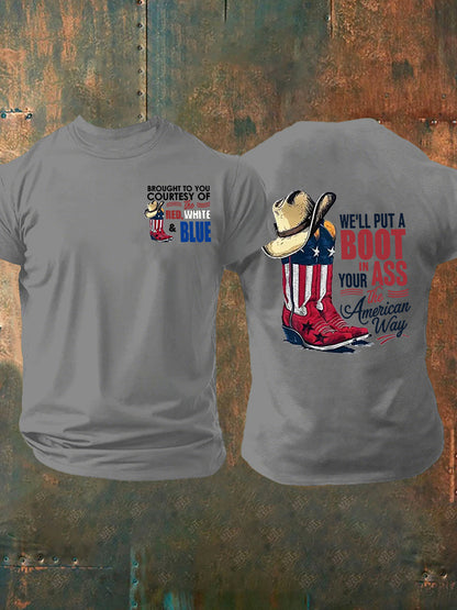 Men's We'll Put A Boot In Your Ass Short-sleeved T-shirt
