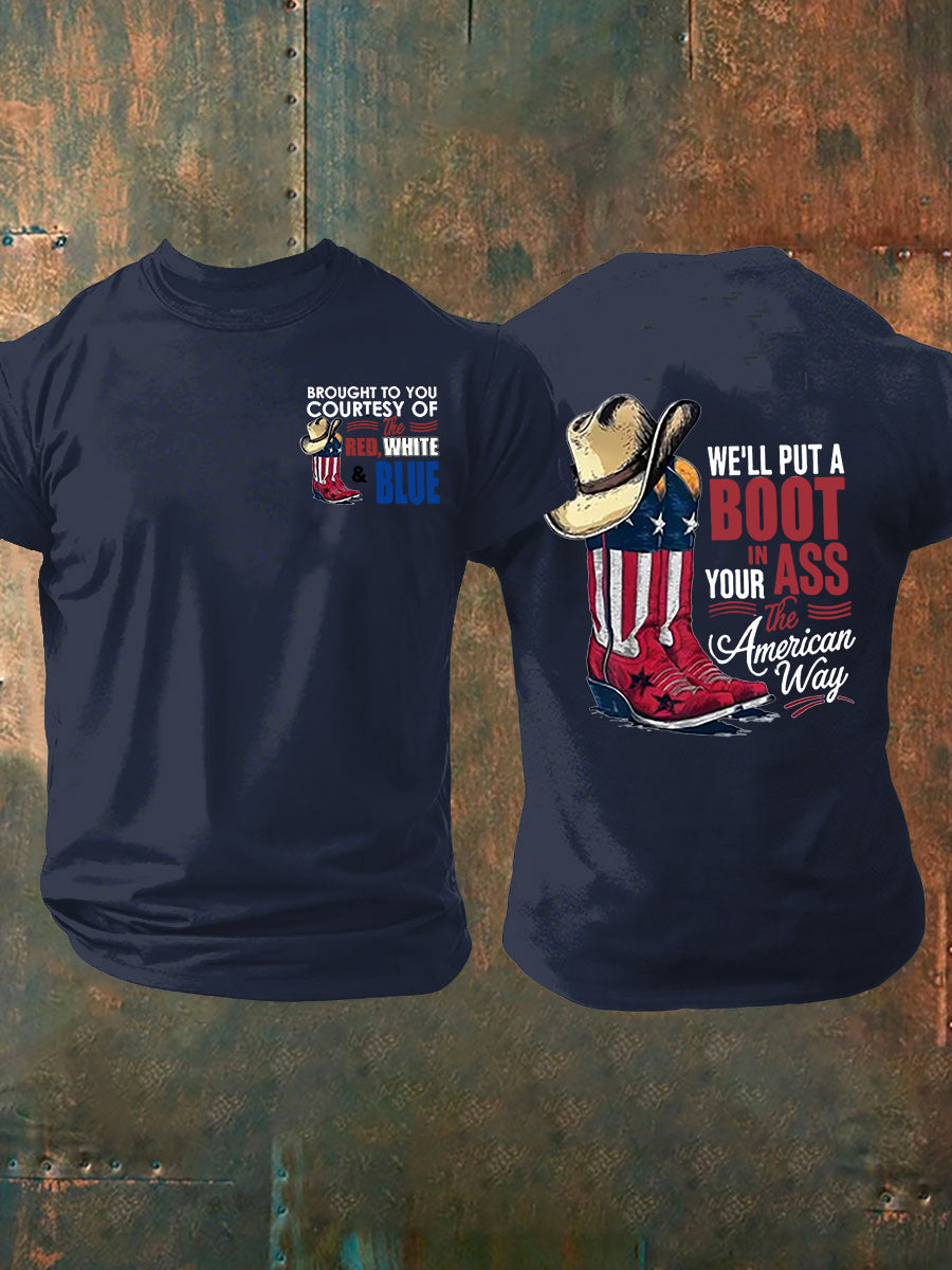 Men's We'll Put A Boot In Your Ass Short-sleeved T-shirt