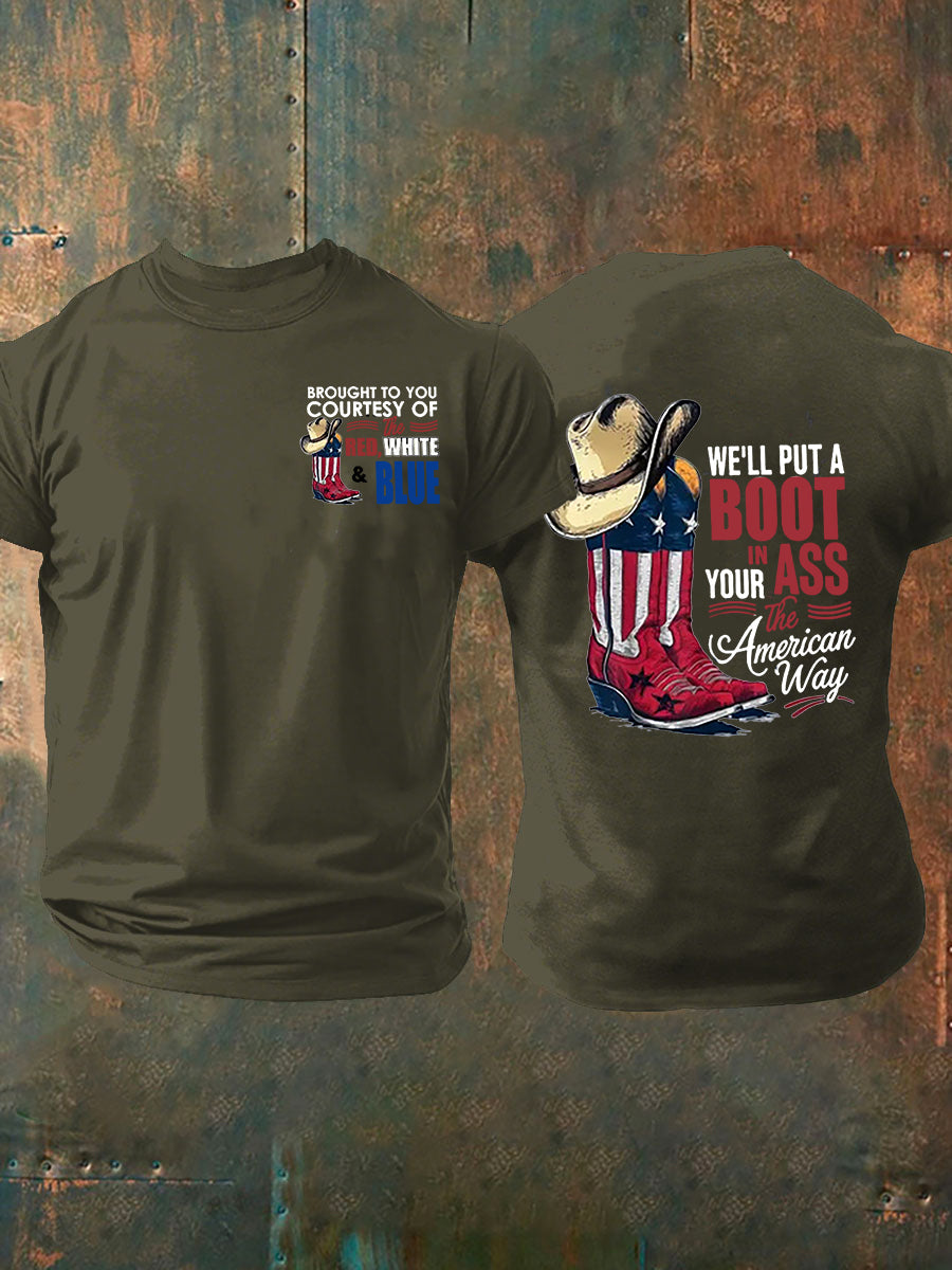 Men's We'll Put A Boot In Your Ass Short-sleeved T-shirt
