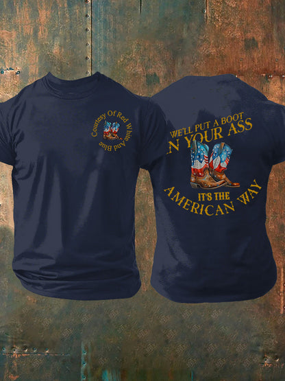 Men's We'll Put A Boot In Your Ass Short-sleeved T-shirt