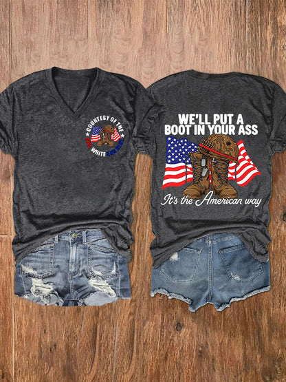 Women's We'll Put A Boot In Your Ass Short Sleeve T-Shirt