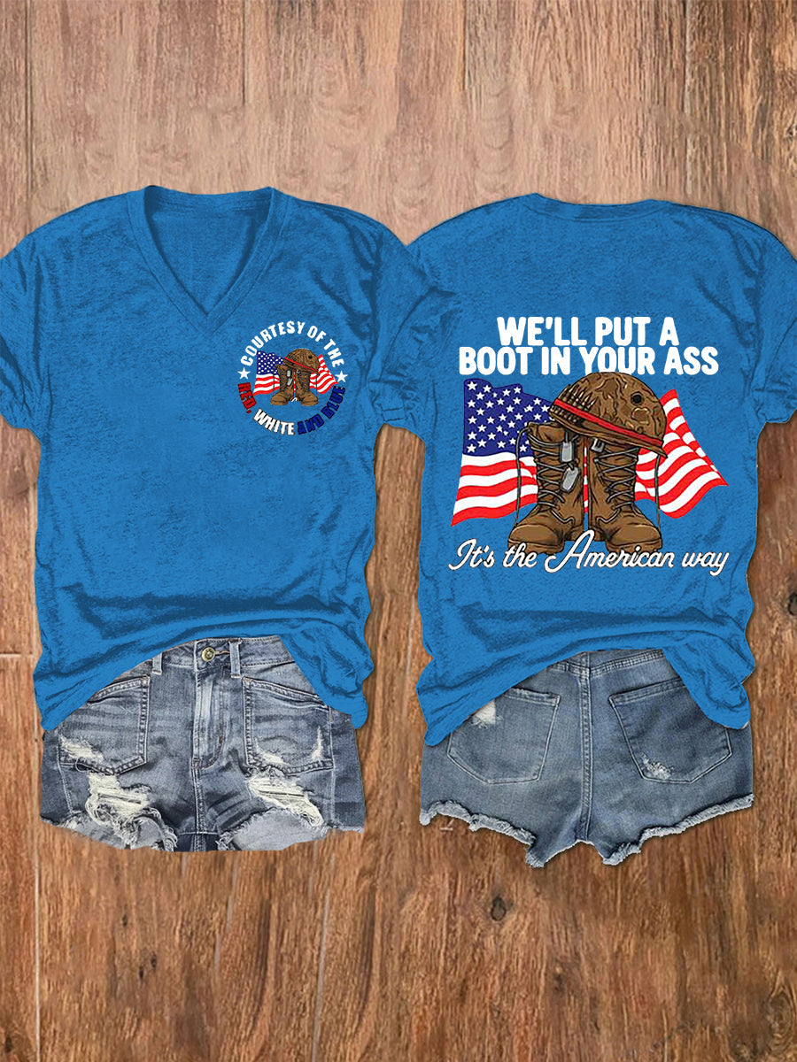 Women's We'll Put A Boot In Your Ass Short Sleeve T-Shirt