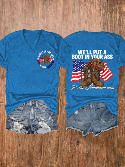 Women's We'll Put A Boot In Your Ass Short Sleeve T-Shirt