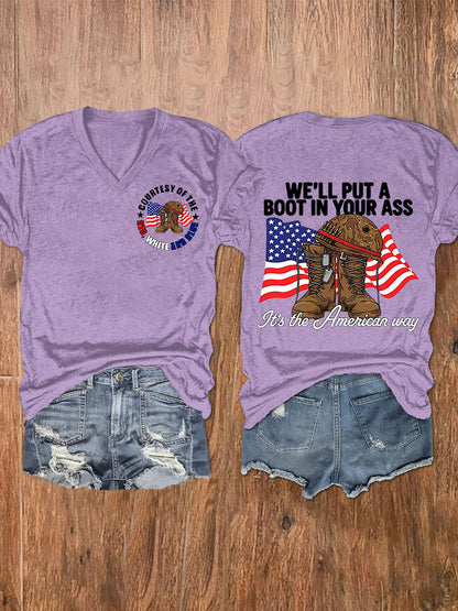 Women's We'll Put A Boot In Your Ass Short Sleeve T-Shirt