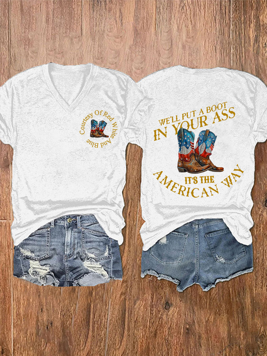 Women's We'll Put A Boot In Your Ass Short Sleeve T-Shirt