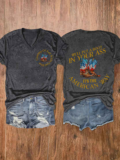 Women's We'll Put A Boot In Your Ass Short Sleeve T-Shirt