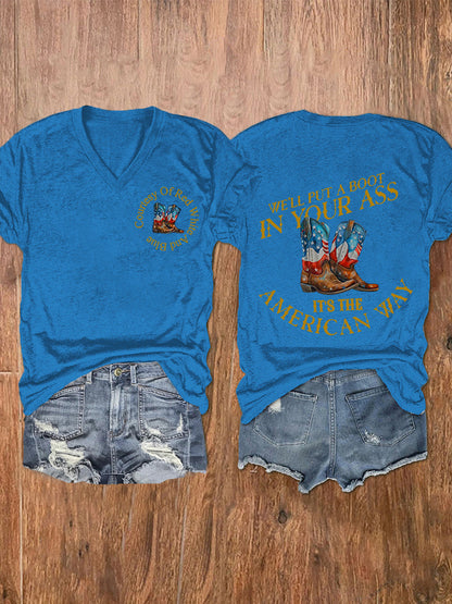 Women's We'll Put A Boot In Your Ass Short Sleeve T-Shirt