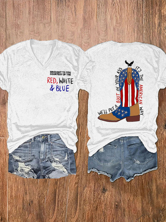 Women's We'll Put A Boot In Your Ass Short Sleeve T-Shirt