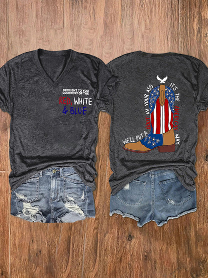 Women's We'll Put A Boot In Your Ass Short Sleeve T-Shirt