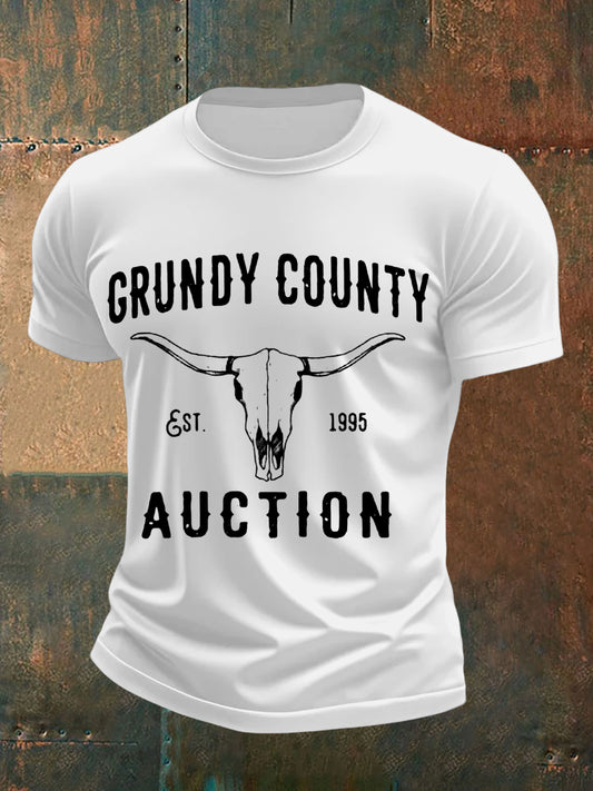 Men's Country Music Printed T-shirt