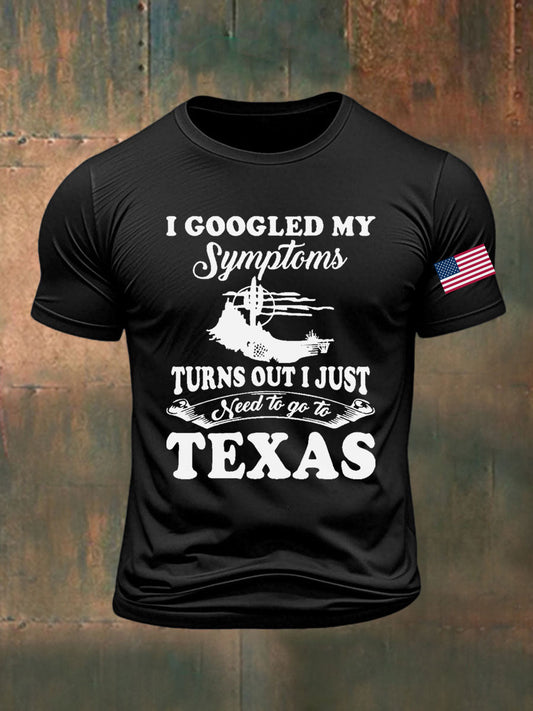 Men's Texas Country Music Printed T-shirt