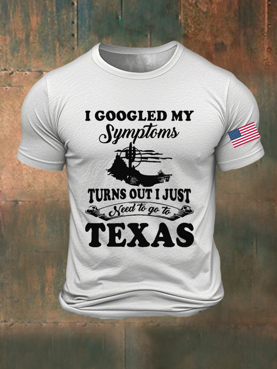Men's Texas Country Music Printed T-shirt