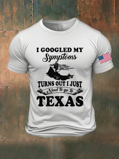 Men's Texas Country Music Printed T-shirt