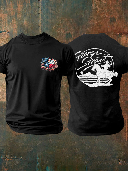 Men's Damn Strait Country Music Printed T-shirt