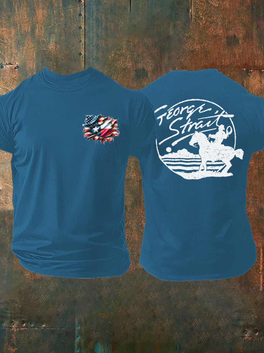 Men's Damn Strait Country Music Printed T-shirt