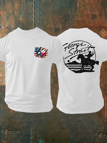 Men's Damn Strait Country Music Printed T-shirt
