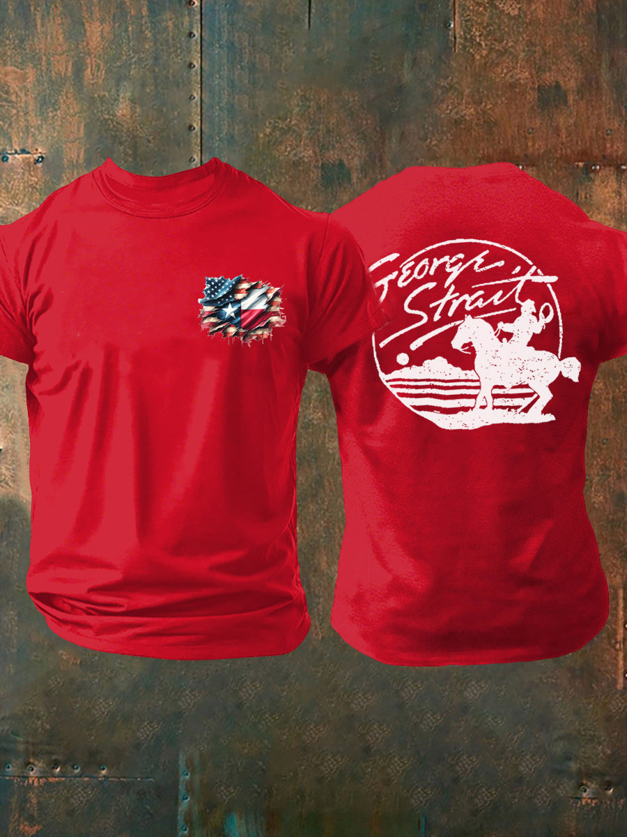 Men's Damn Strait Country Music Printed T-shirt