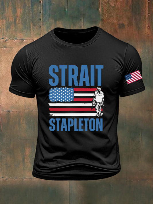 Men's Country Music Printed T-shirt