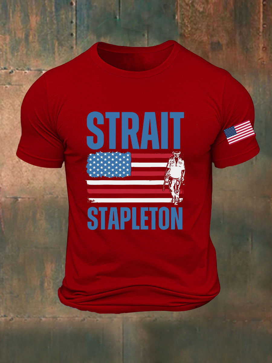 Men's Country Music Printed T-shirt