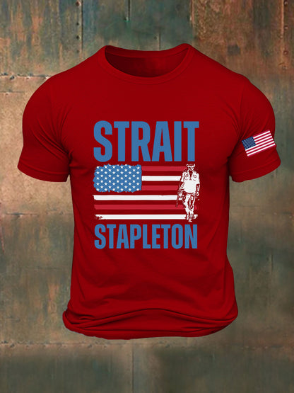 Men's Country Music Printed T-shirt