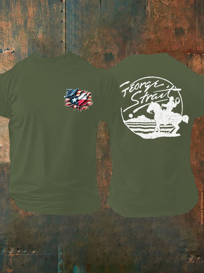 Men's Damn Strait Country Music Printed T-shirt