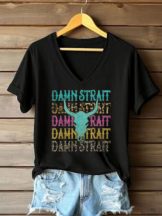 Women's Damn Strait Country Music Fan T-shirt