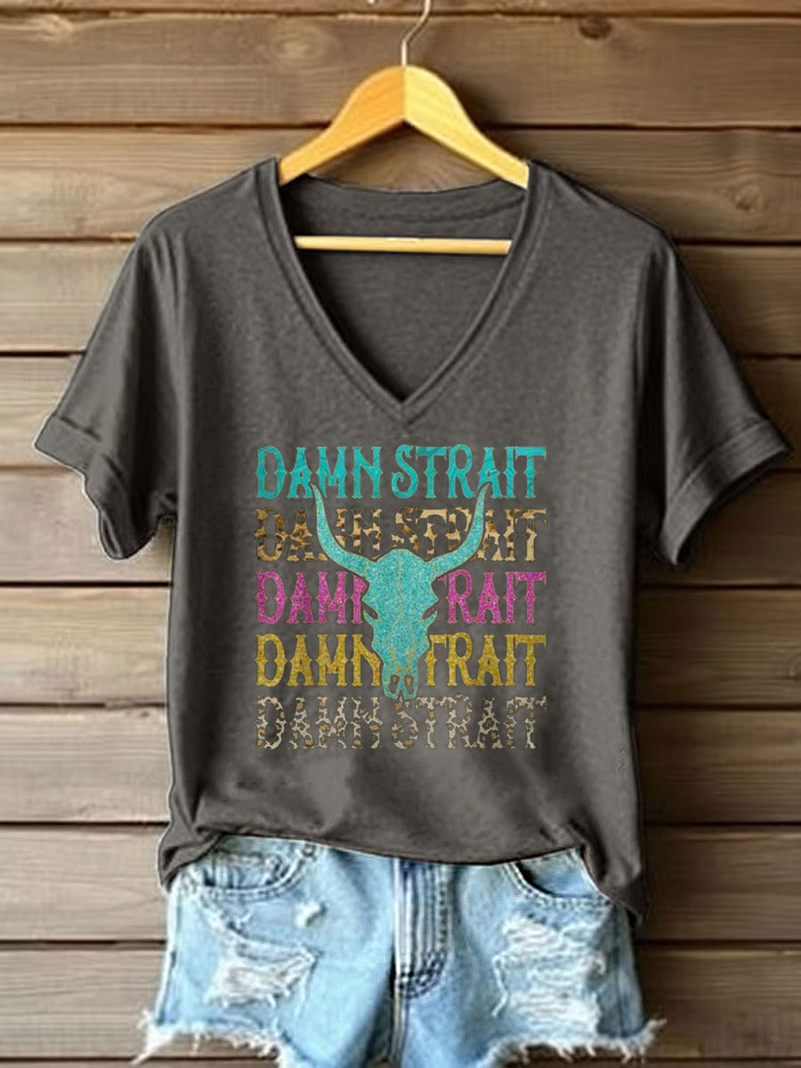 Women's Damn Strait Country Music Fan T-shirt